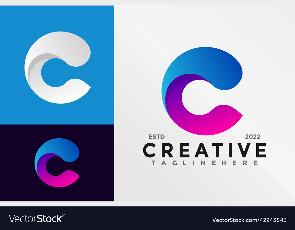 Letter c creative logo design