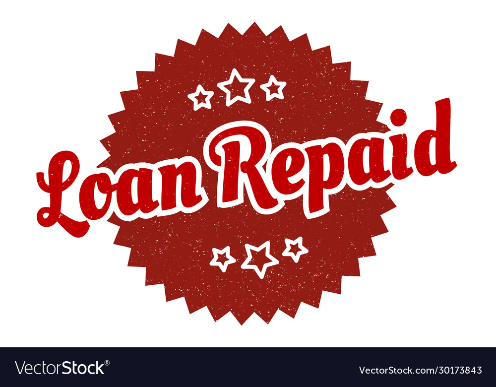 Loan Repaid-Zeichen rund Vintage Retro