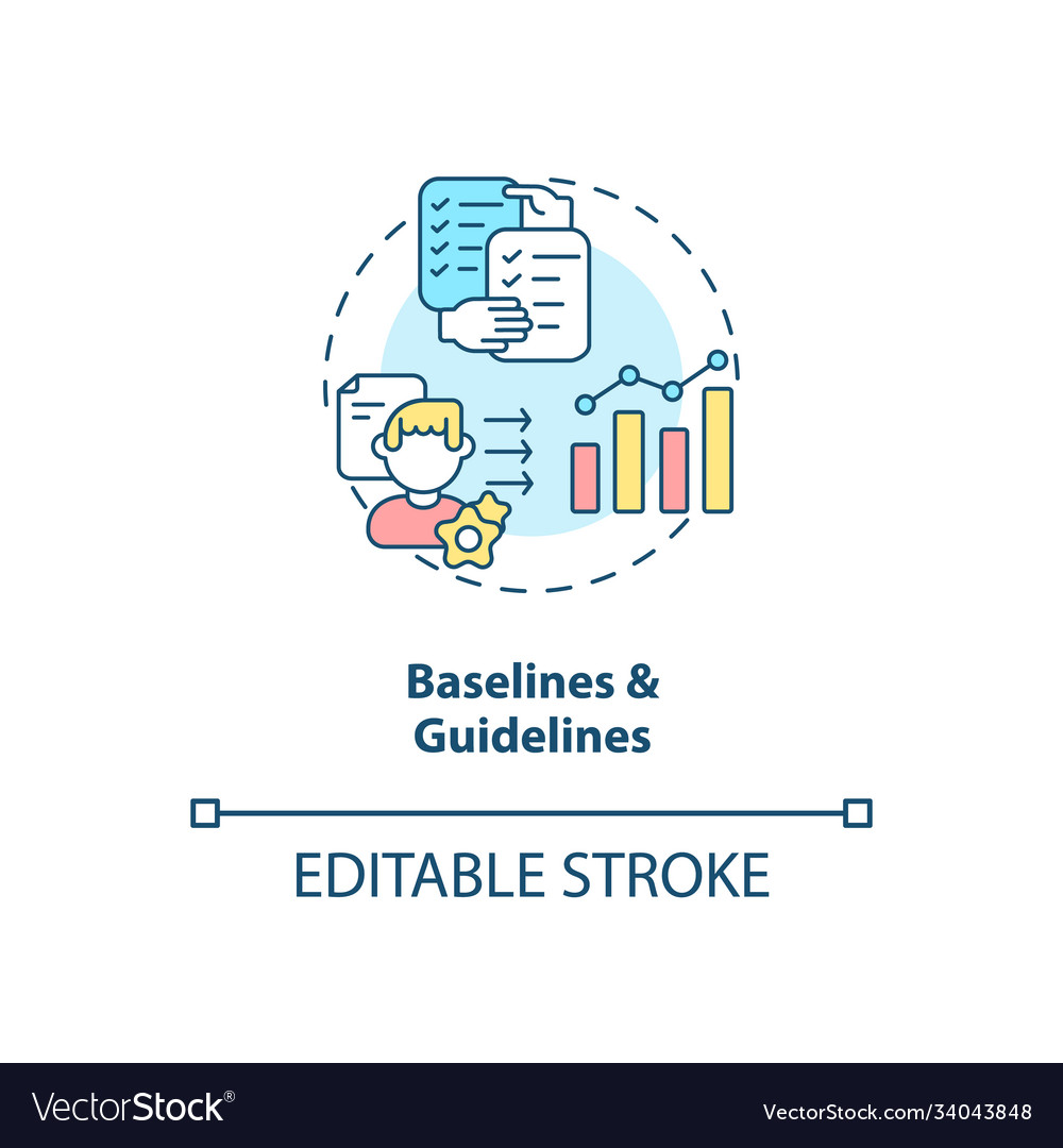 Baselines and guidelines concept icon Royalty Free Vector