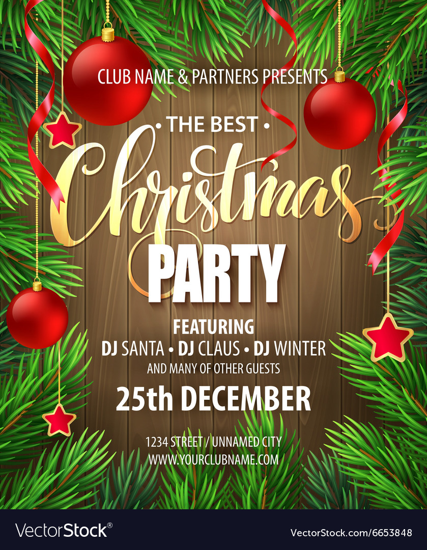 Christmas Party Poster Template