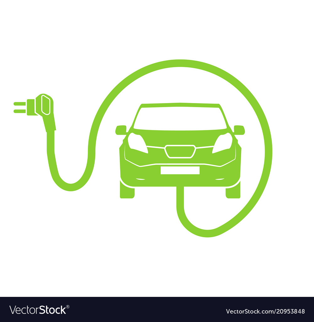 electric car graphic logo vector