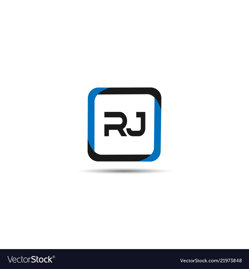 Initial Letter Rj Logo Template Design Royalty Free Vector