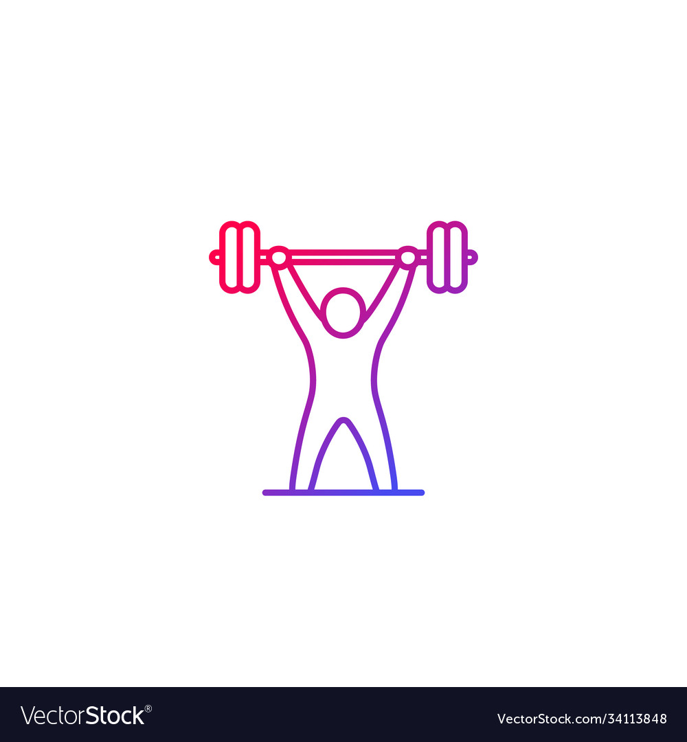 Strength training icon workout gym fitness Vector Image