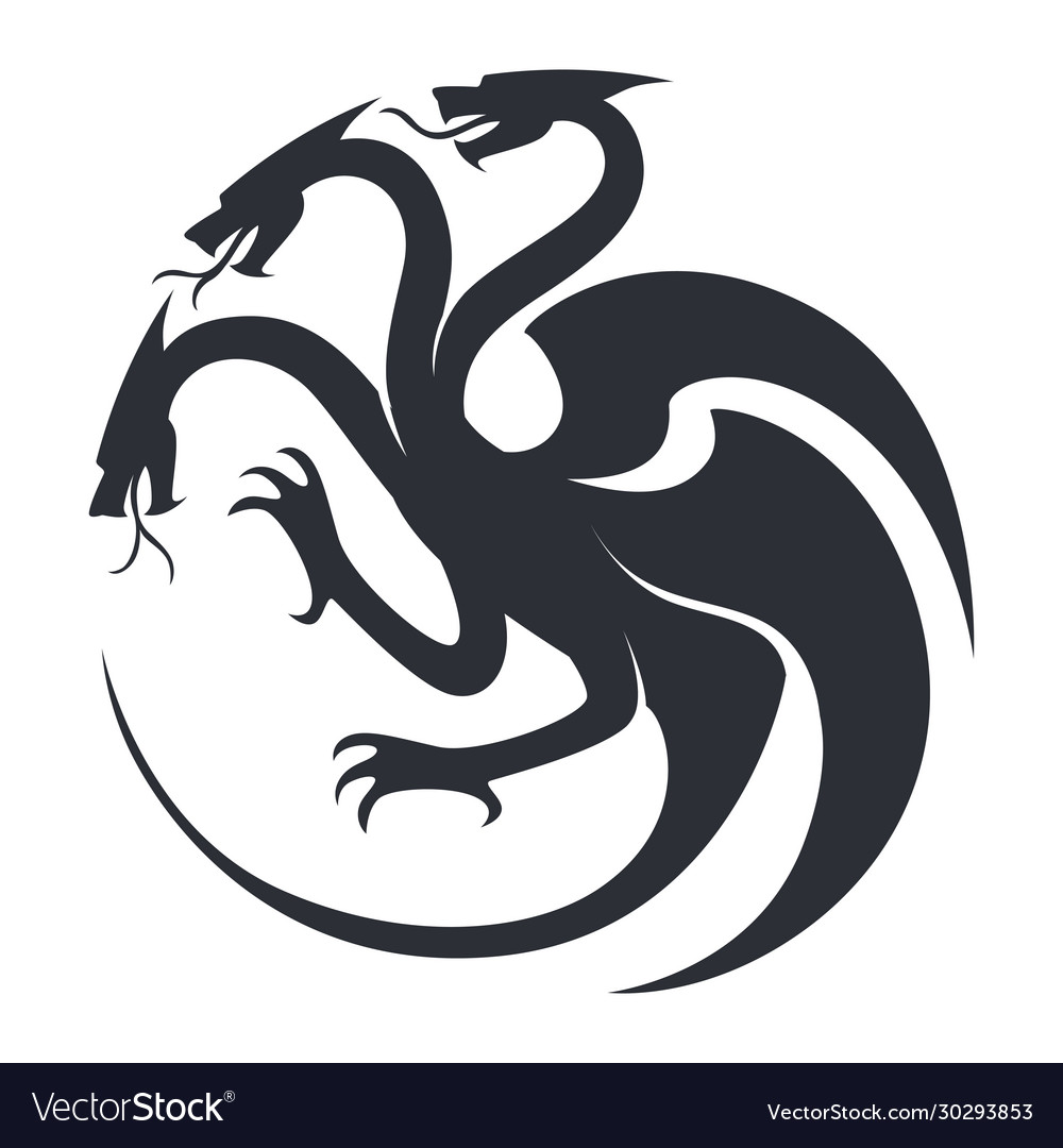 Beast sketch silhouette or tattoo icon fantasy vector image Beast sketch silhouette or tattoo icon fantasy