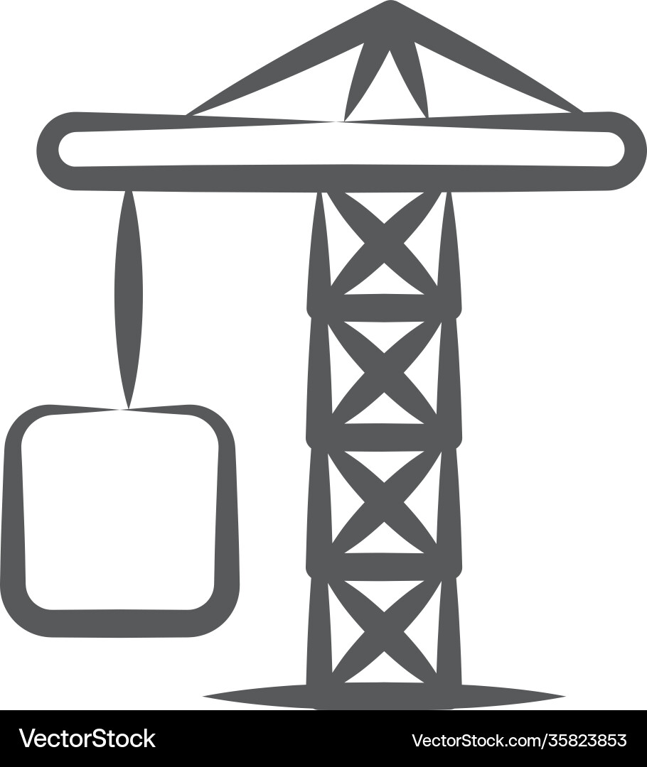 Construction crane Royalty Free Vector Image - VectorStock