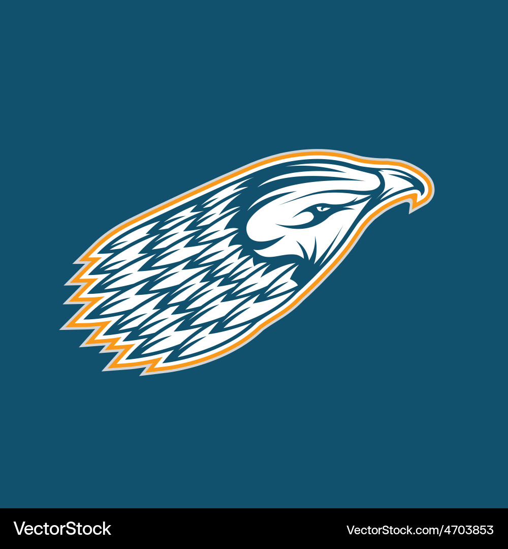 Eagle head design template Royalty Free Vector Image