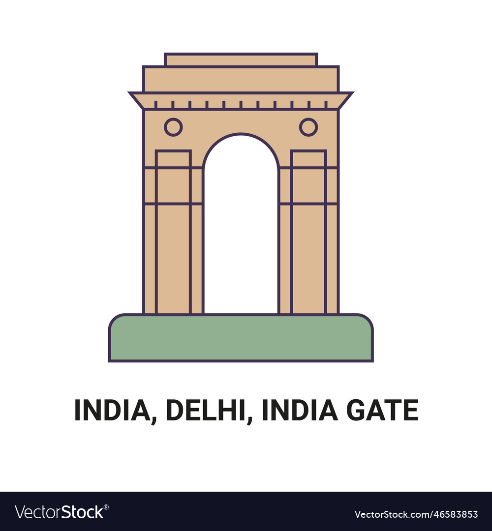 Indien delhi Gate Reiselandmark