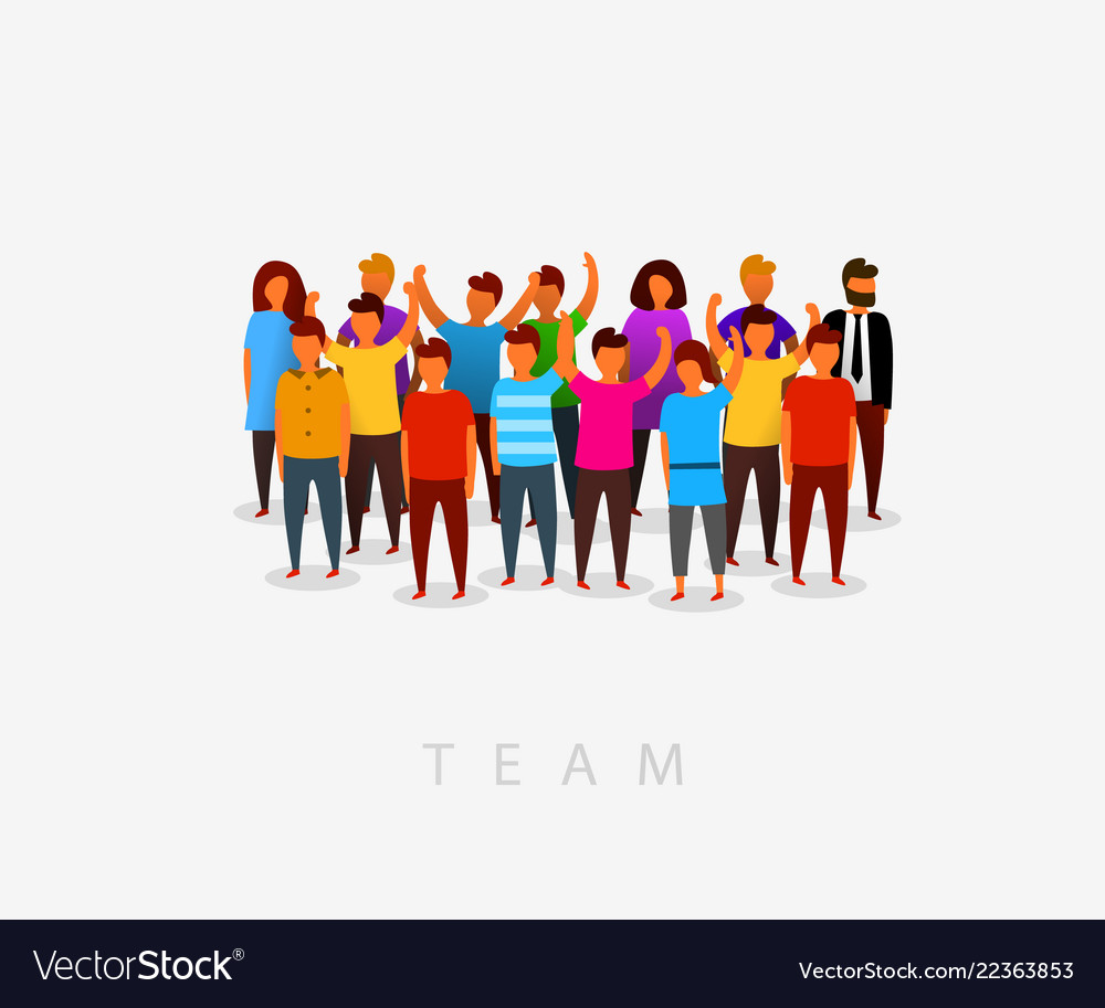 Modern multicultural society and team concept Vector Image