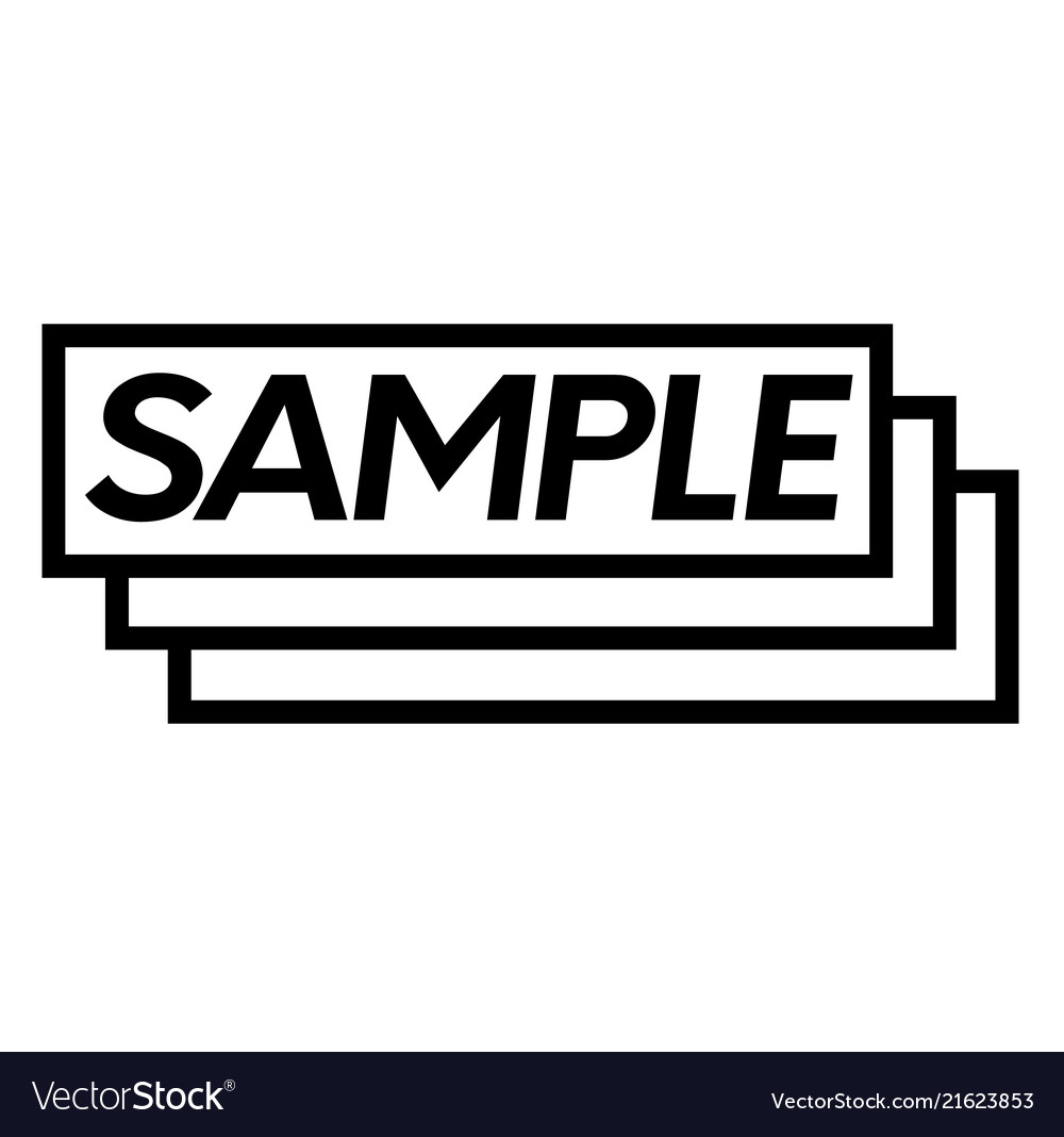 Sample stamp on white