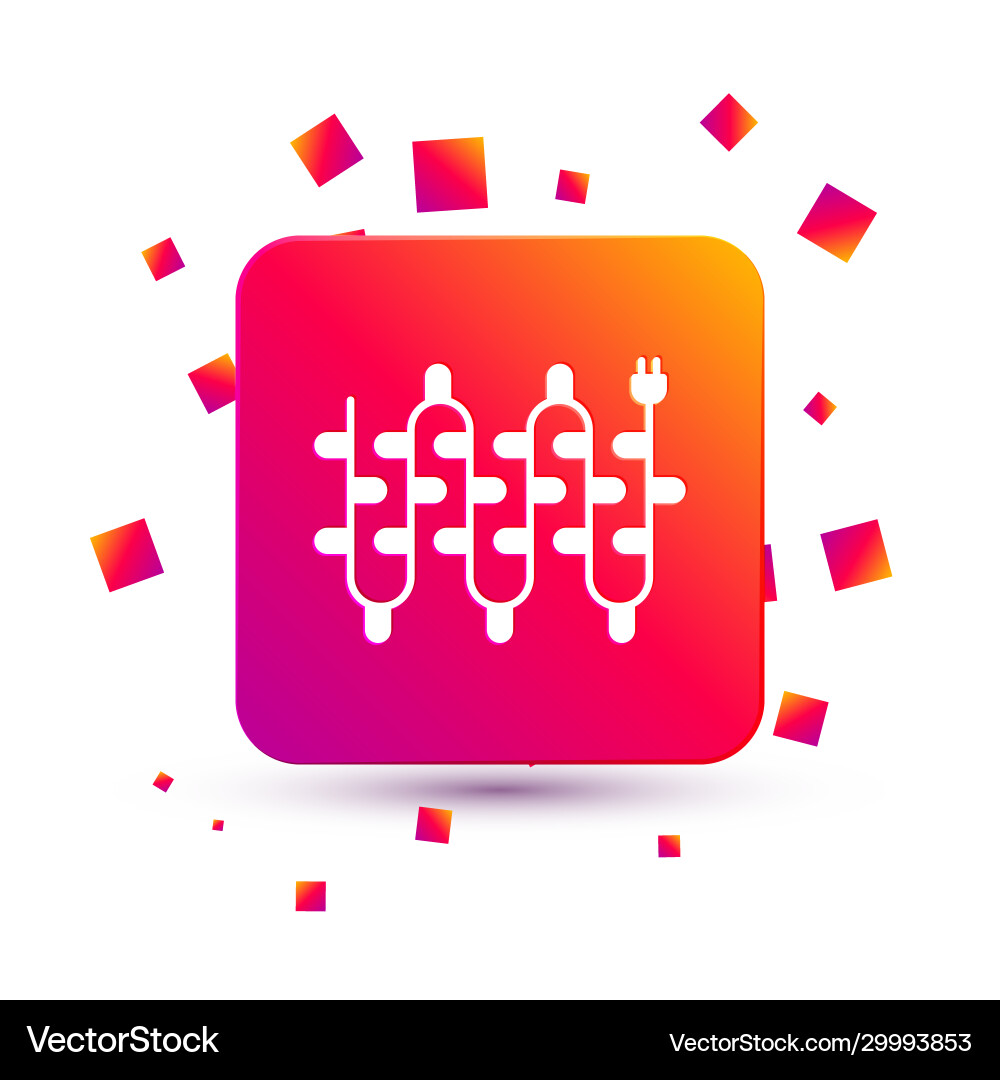 White christmas lights icon isolated on Royalty Free Vector