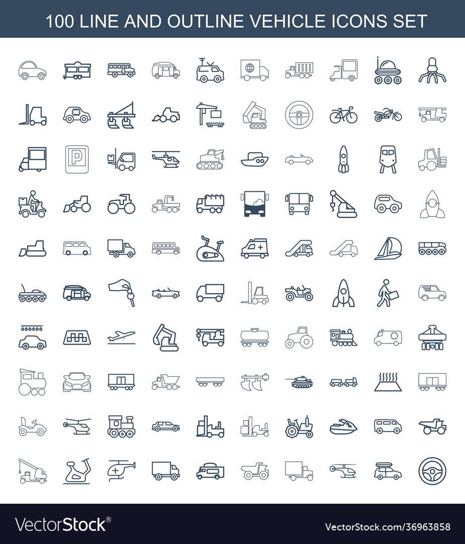 100 vehicle icons