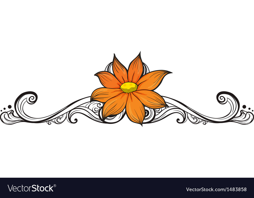 Download A simple flower border Royalty Free Vector Image