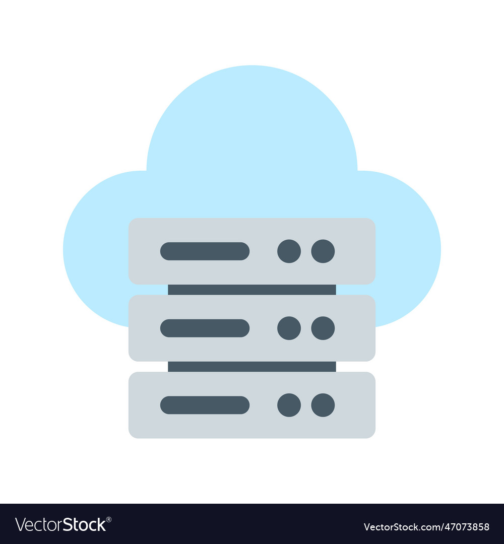 Cloud and server data icon image suitable Vector Image