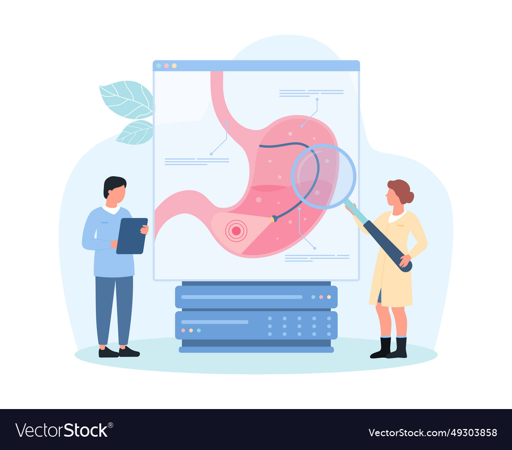 Gastroscopy Endoscopy For Stomach Disease Vector Image