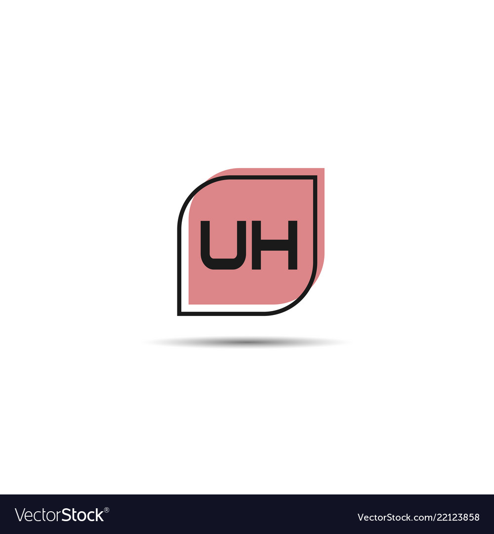 Initial letter uh logo template design