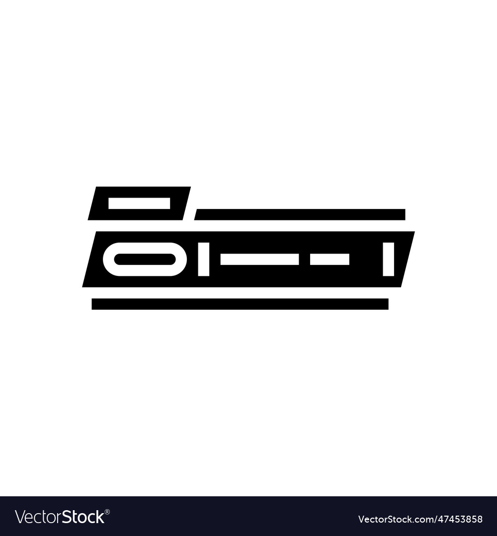 News ticker media glyph icon Royalty Free Vector Image