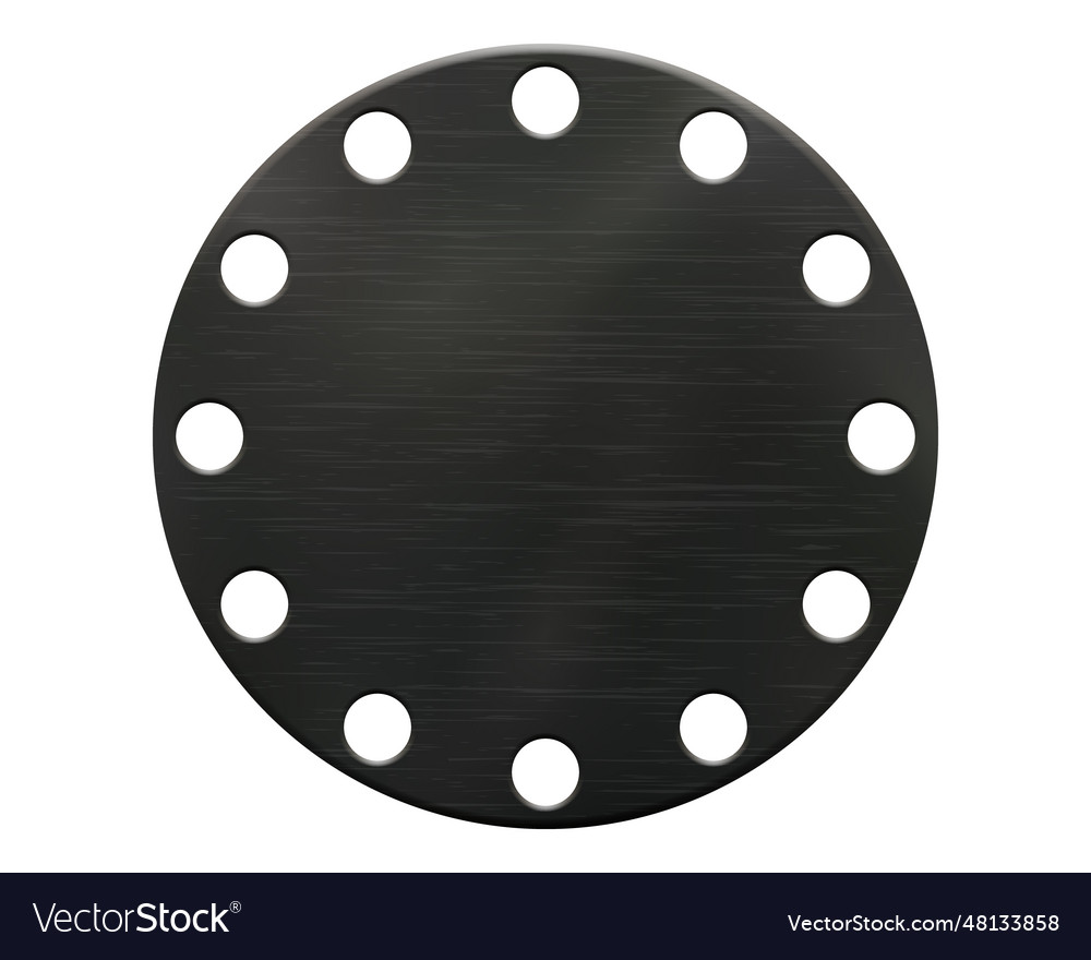 Realistic of round black blind Royalty Free Vector Image