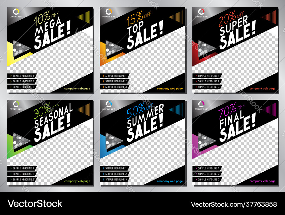 Social media advertisement - sale template Vector Image