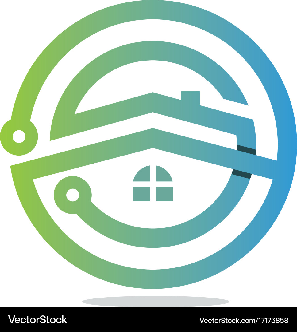 Tech house Royalty Free Vector Image - VectorStock