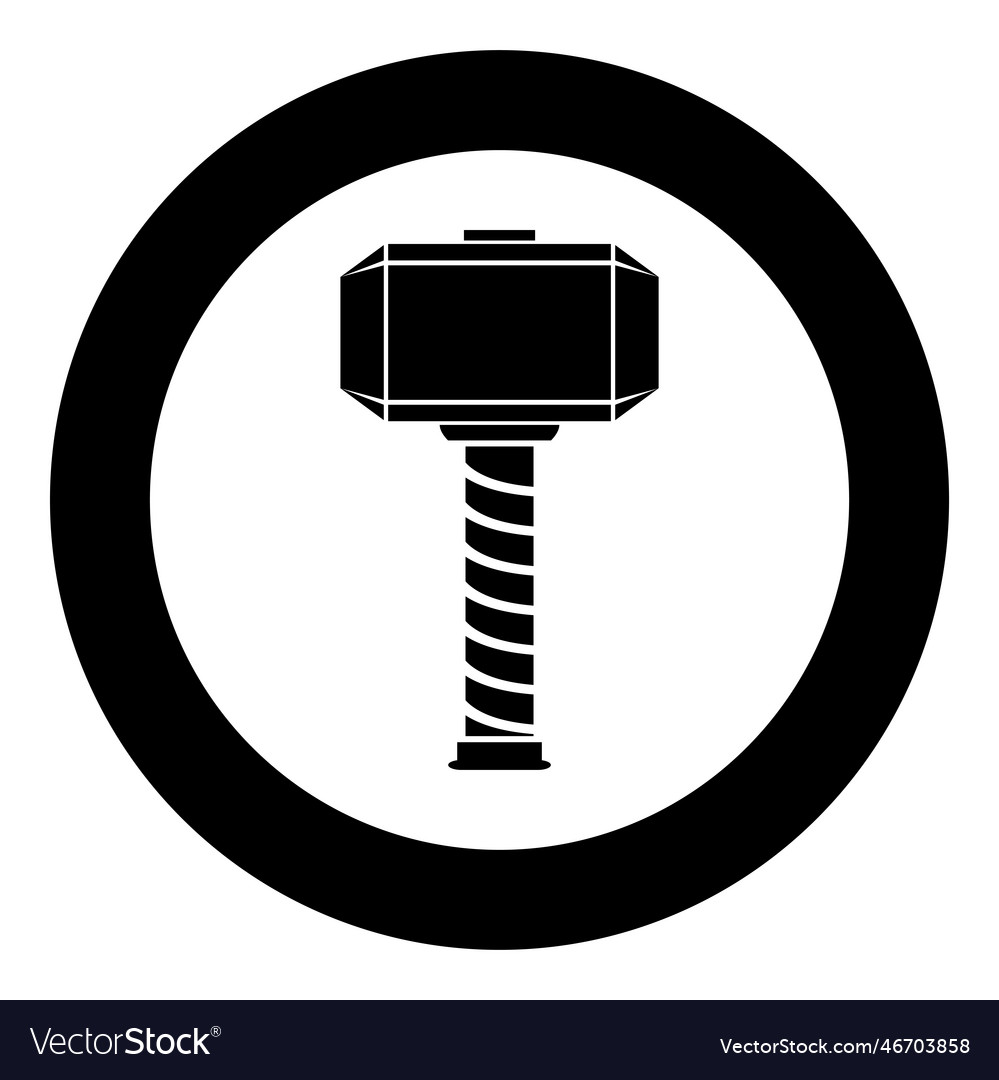 Thors hammer thor mjolnir viking scandinavian Vector Image