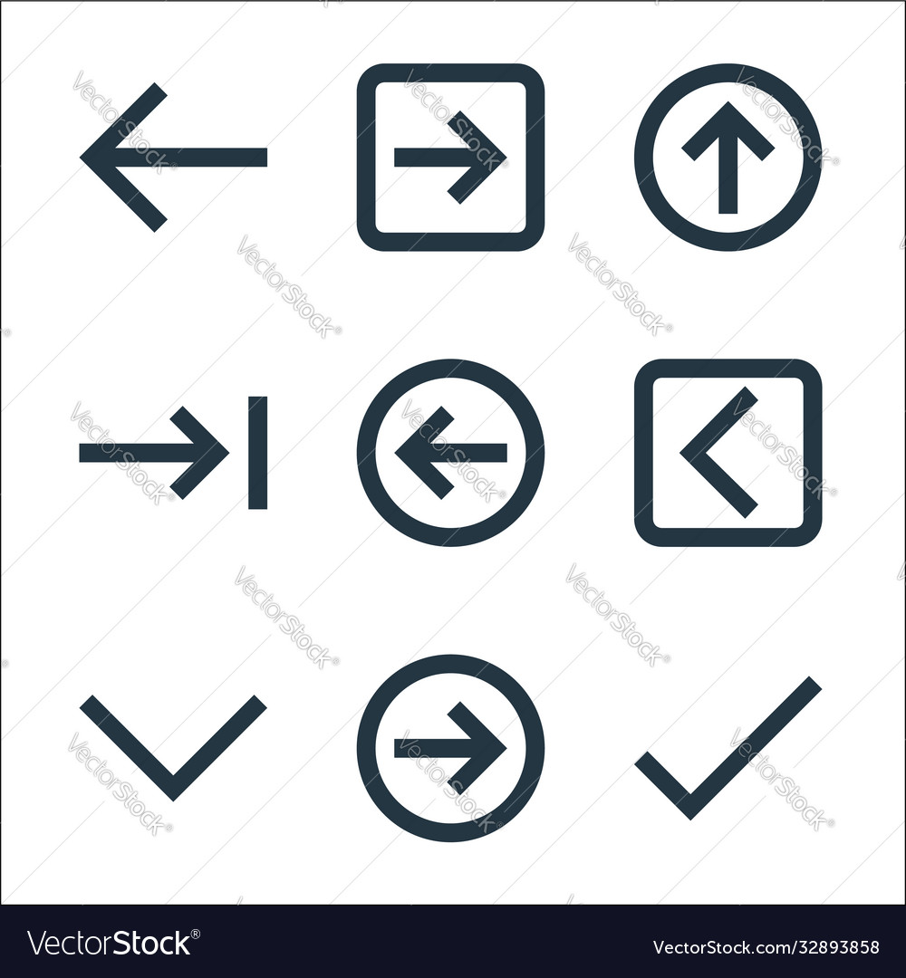 Ui line icons linear set quality