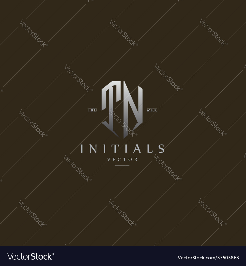 Classy tn vintage metal monogram logo elegant