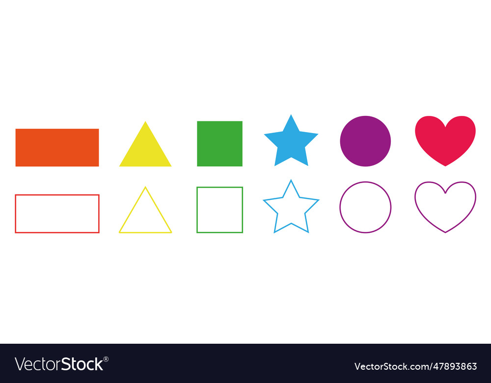 Educational Geometric Shapes Set Royalty Free Vector Image