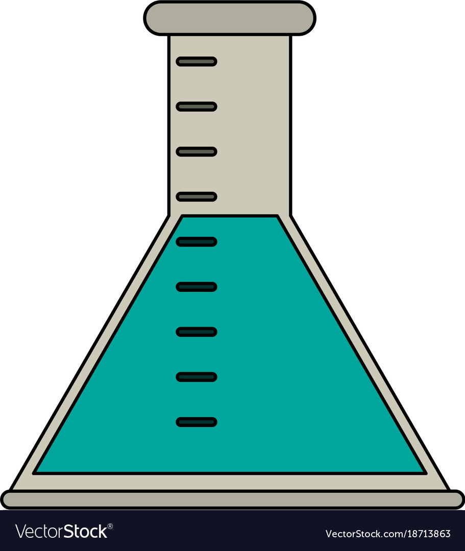 Flask chemistry lab Royalty Free Vector Image - VectorStock
