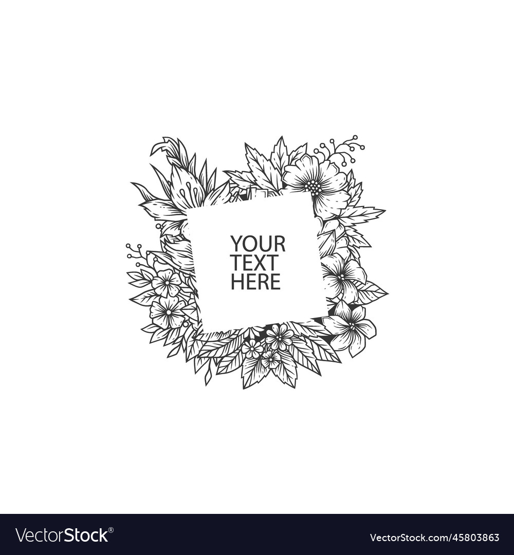 Flower frame Royalty Free Vector Image - VectorStock