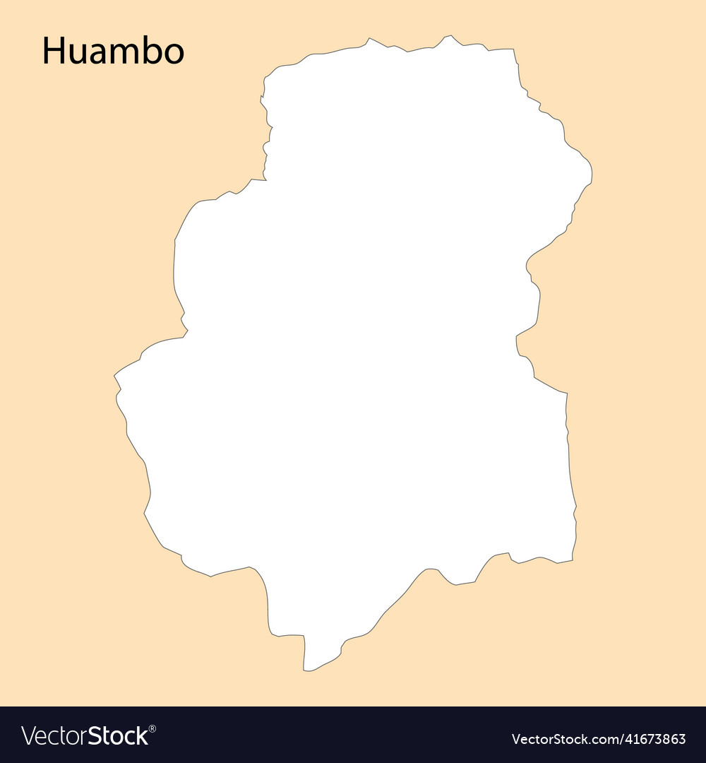 High quality map of huambo is a region angola Vector Image