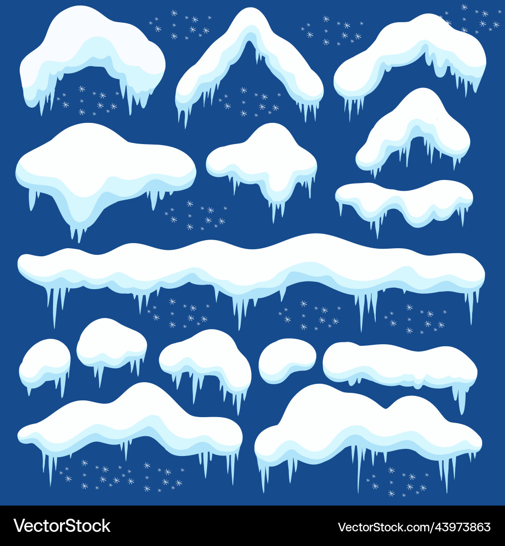 Vector Snow Stock Snow caps Royalty Free Vector Image - VectorStock