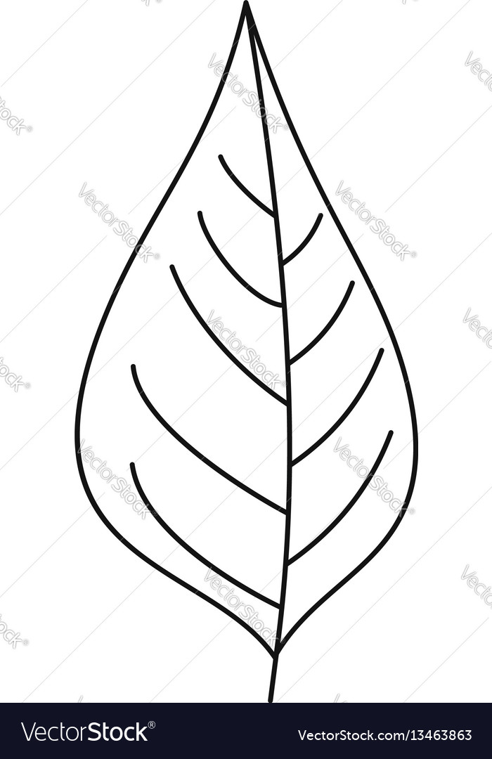 Spring leaf icon outline style Royalty Free Vector Image