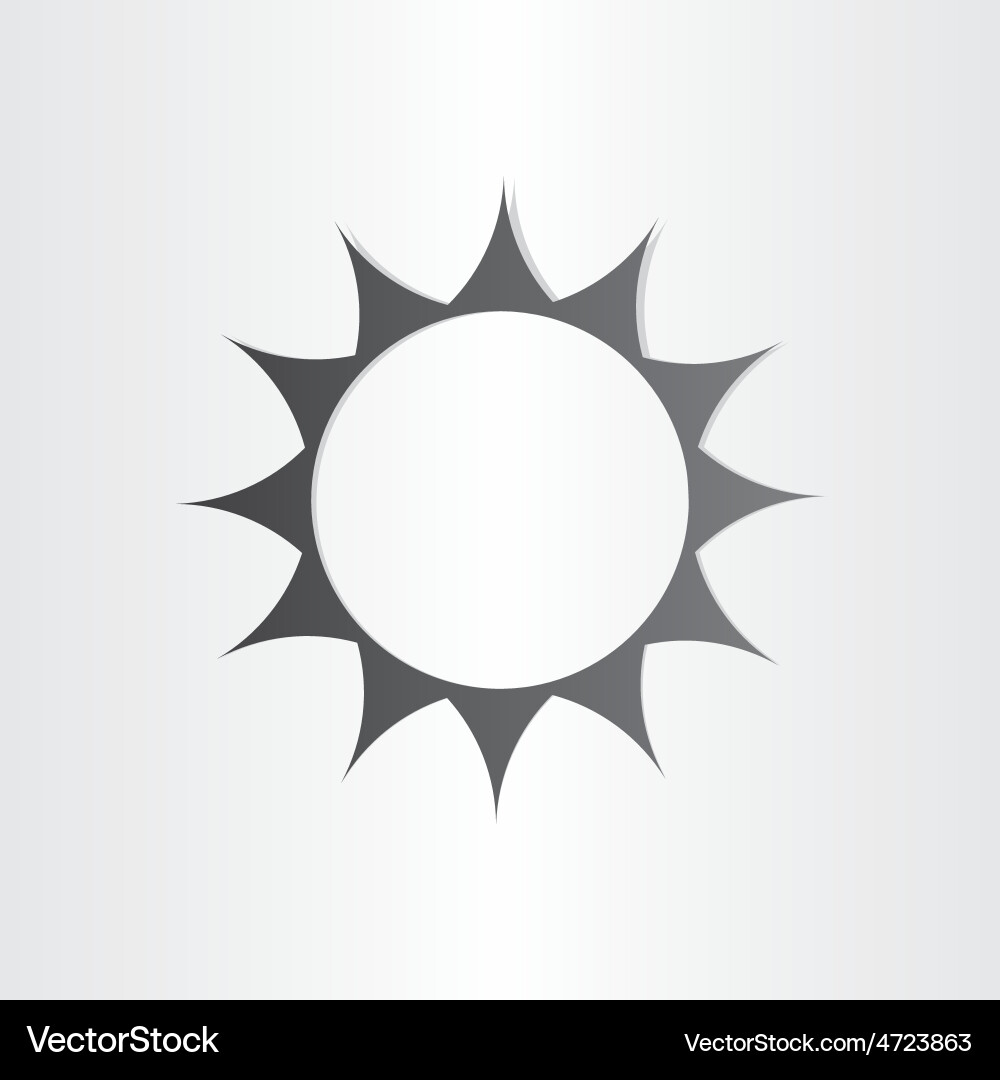 Stylized sun rays summer icon Royalty Free Vector Image