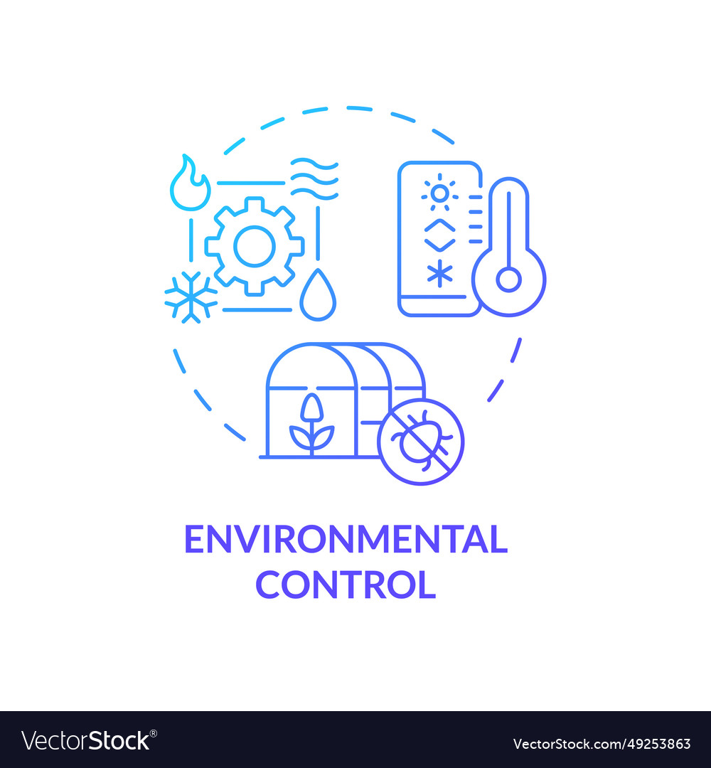 Thin gradient icon environmental control concept Vector Image