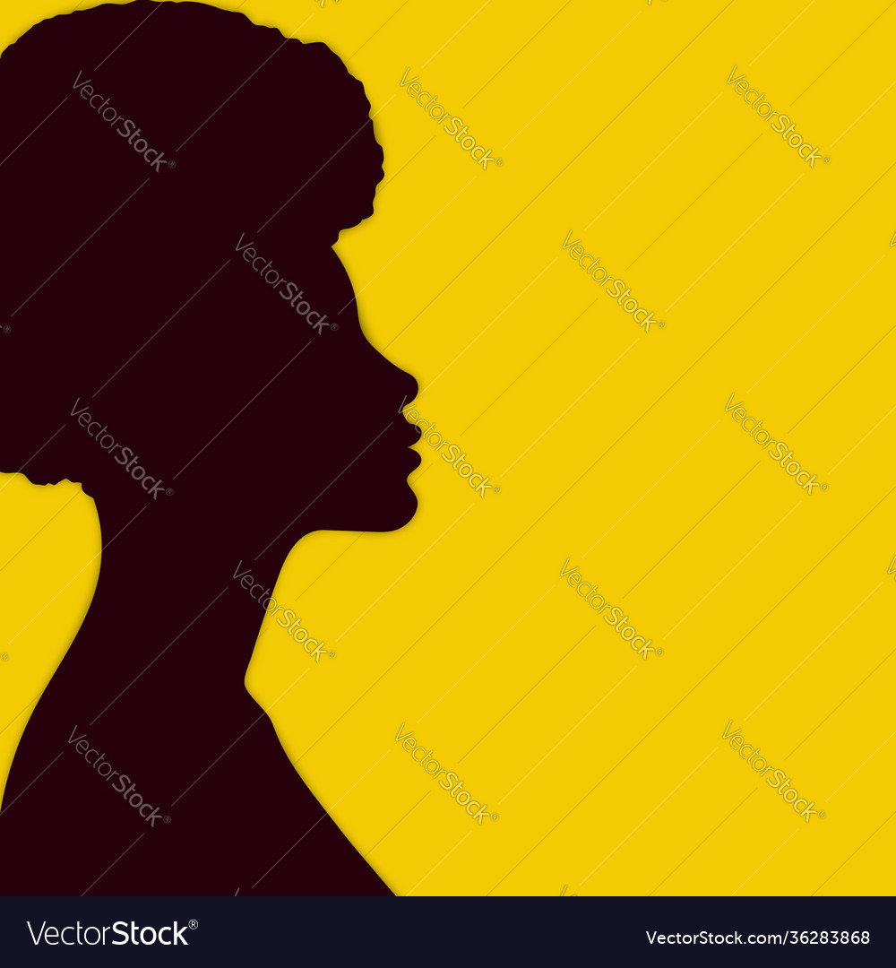 African American Profile Silhouette