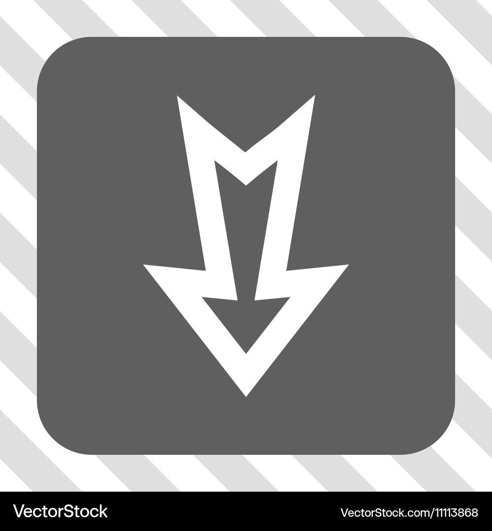 Arrow down rounded square button Royalty Free Vector Image