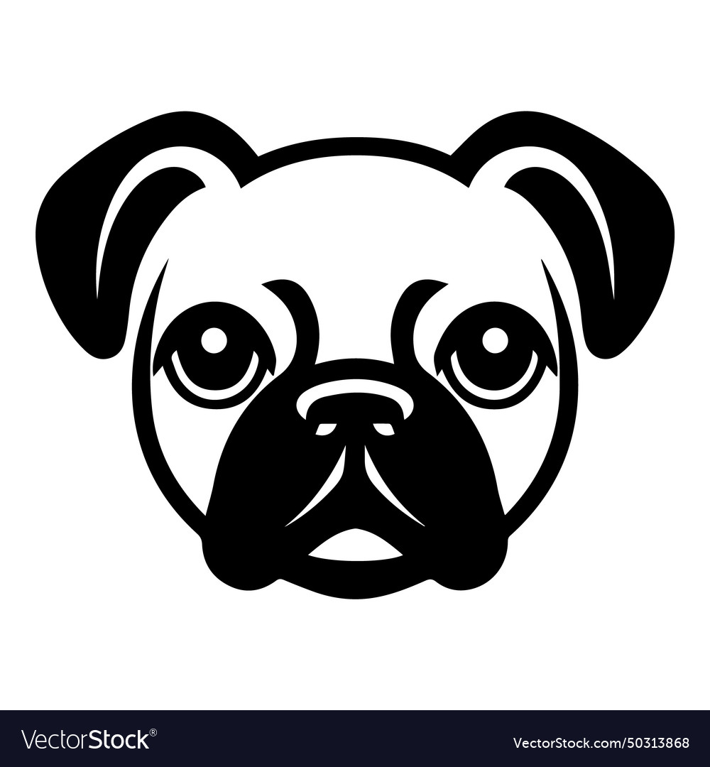 Dog flat icon isolated on white background Vector Image