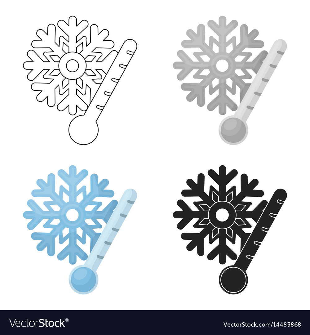 Frost icon in cartoon style isolated on white