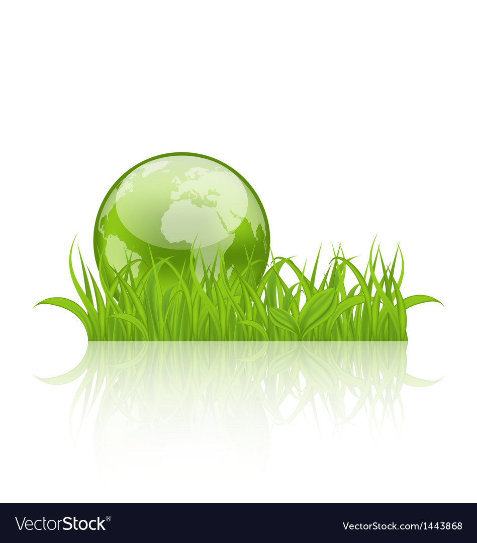 Green concept ecology background grass and earth