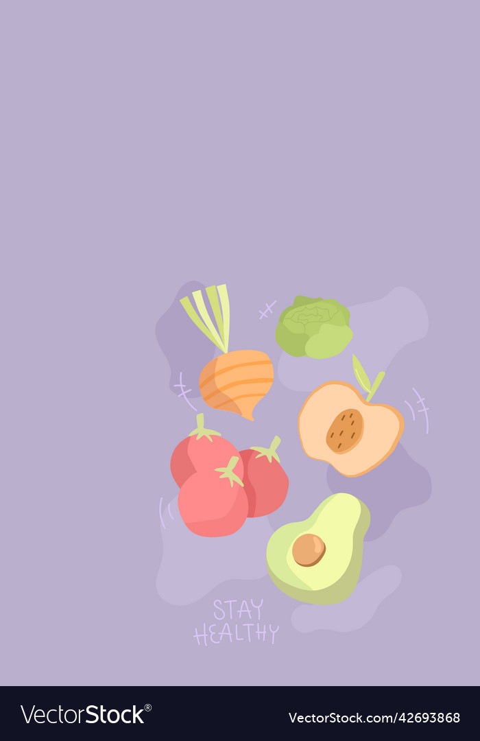 Hand drawn vegetables background