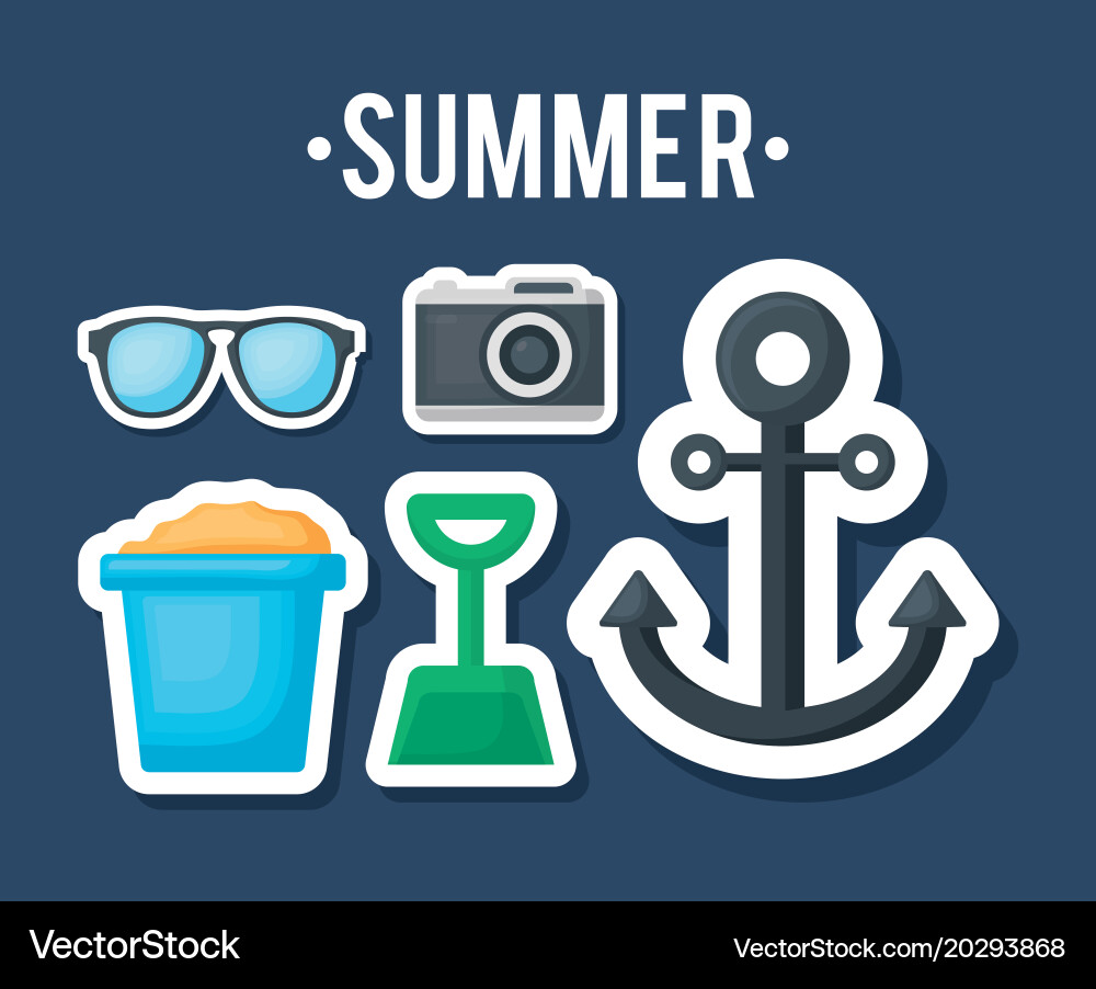 Hello summer design Royalty Free Vector Image - VectorStock