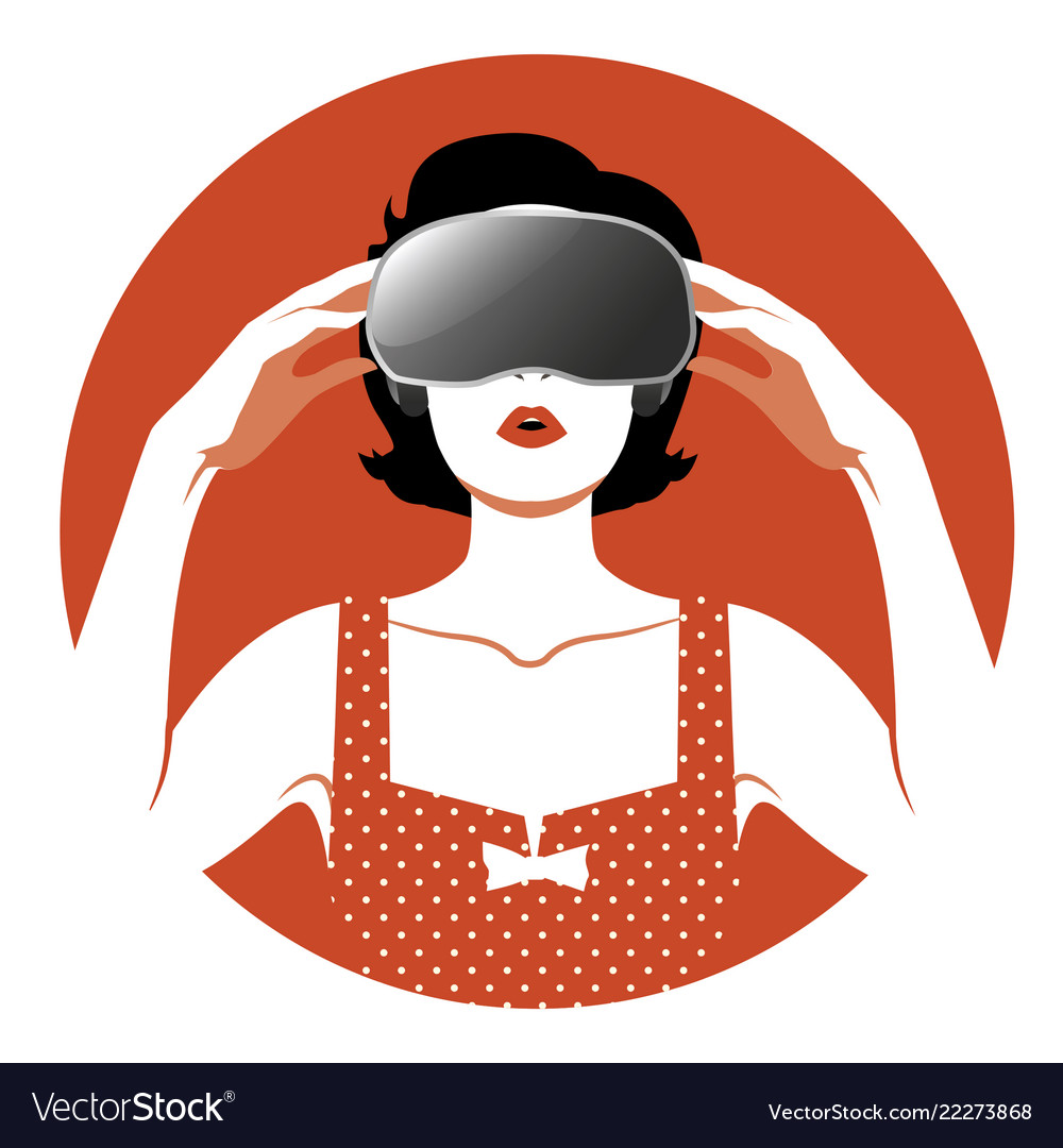 Woman wearing virtual reality glasses-05