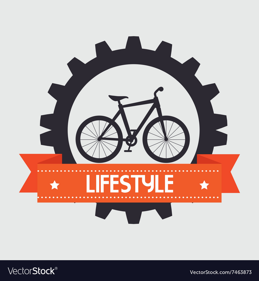 Bike and cyclism graphic design Royalty Free Vector Image