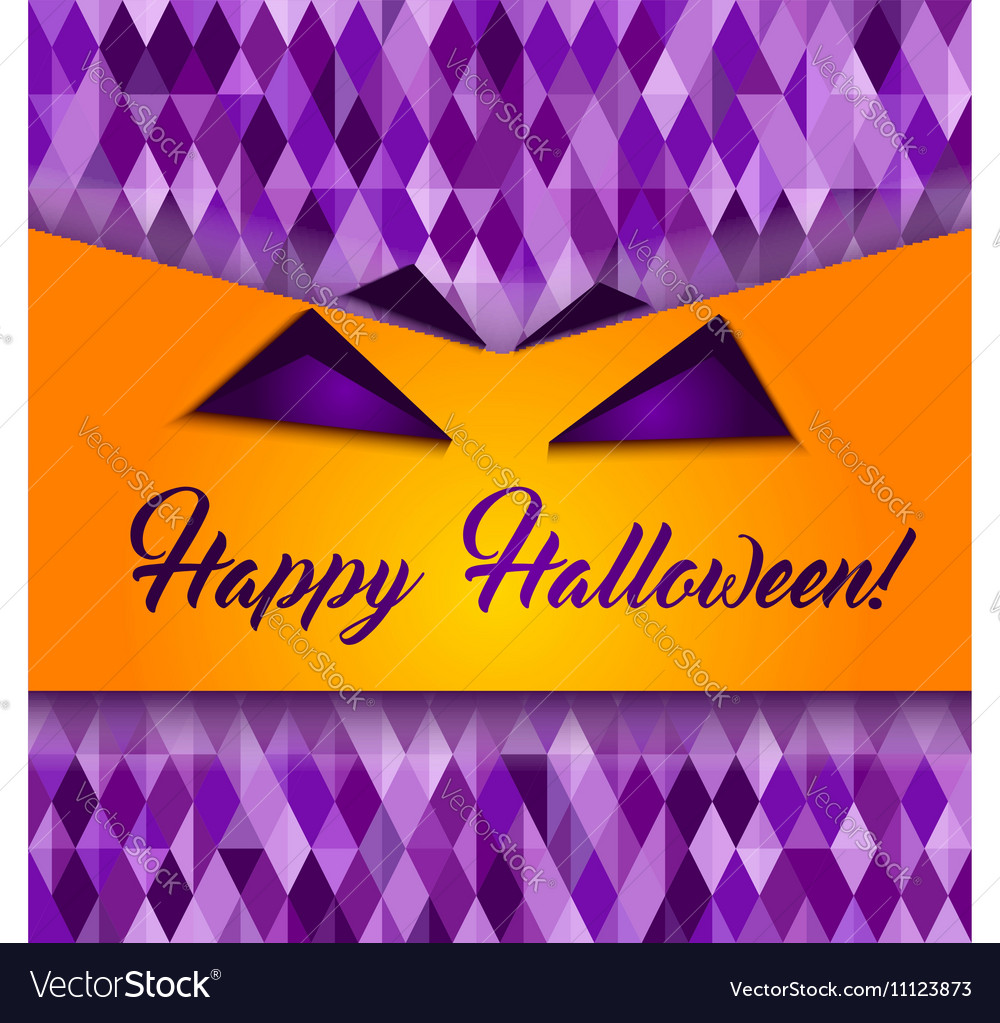 Halloween patterned greeting card monster face