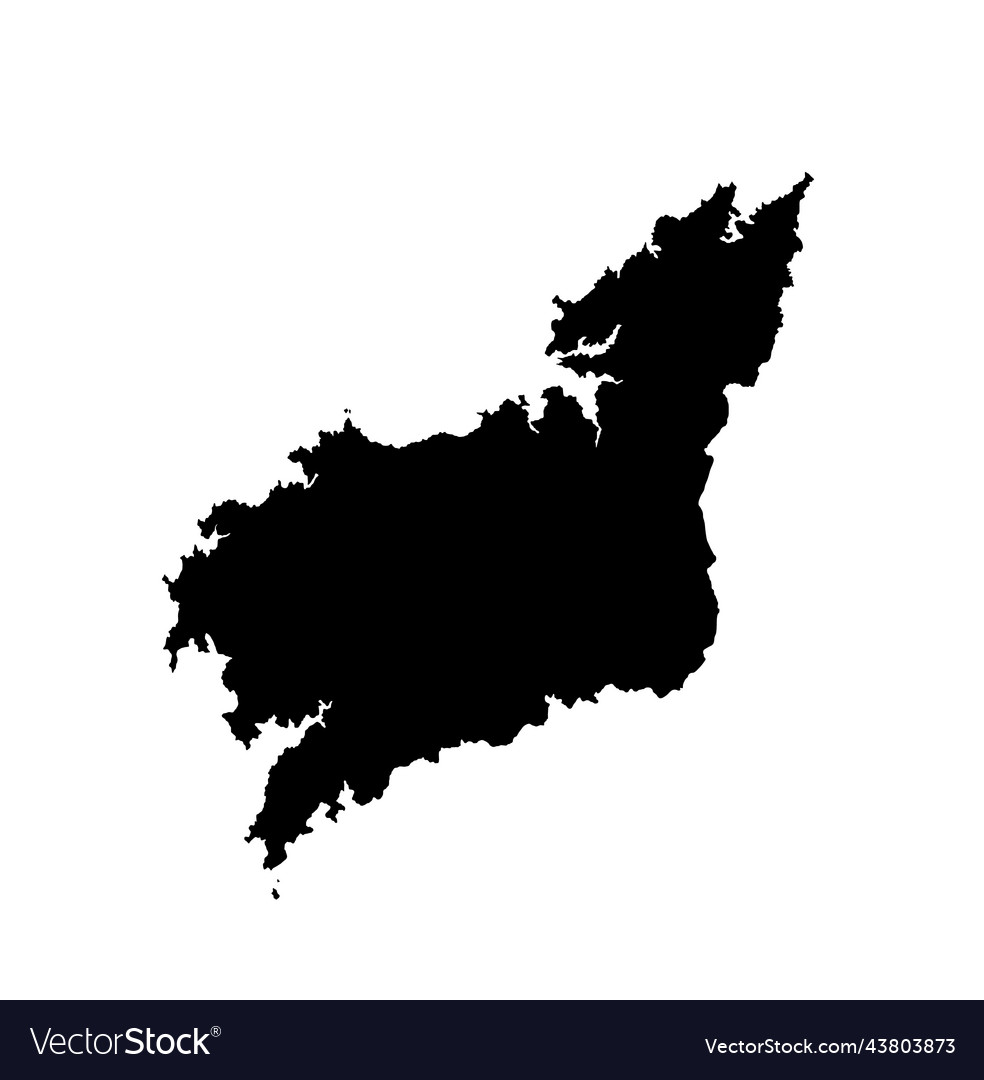 La coruna map silhouette