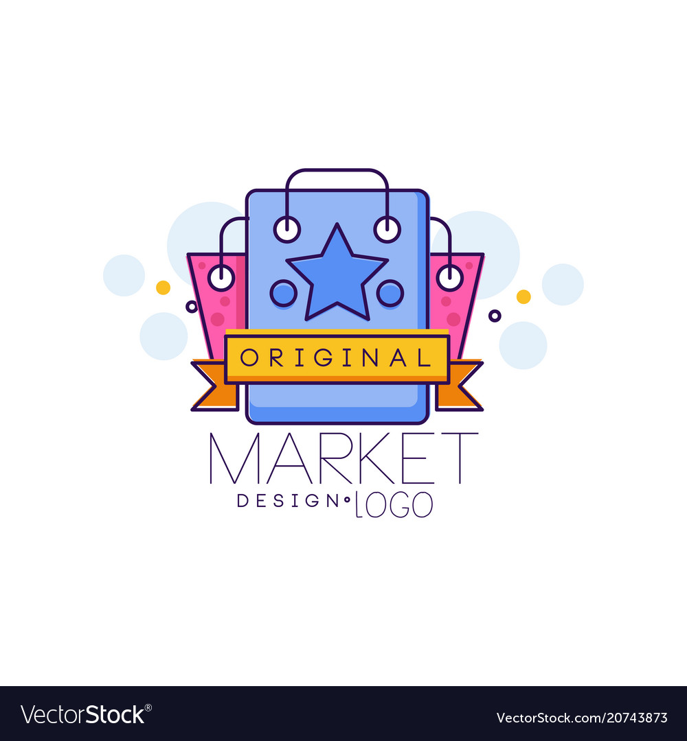 Markt Design Logo heller Verkauf Badge