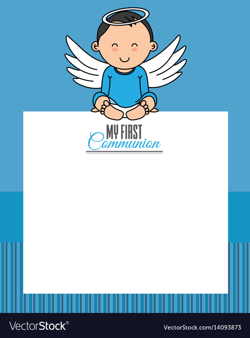 My first communion Royalty Free Vector Image - VectorStock