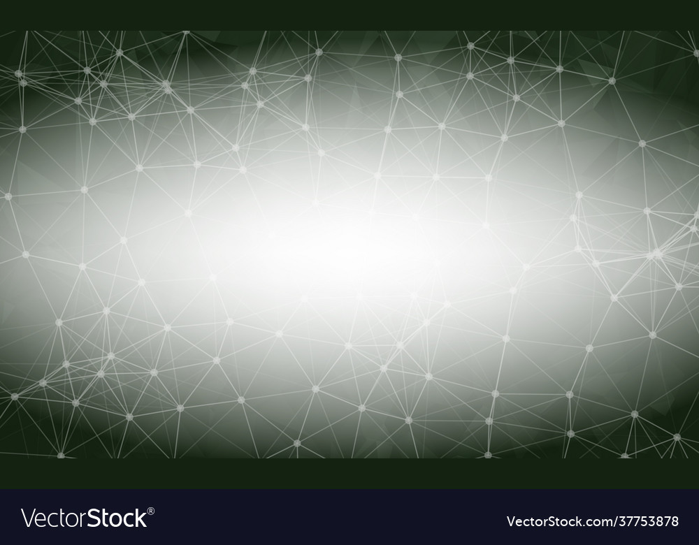 Abstract dark green polygonal space background