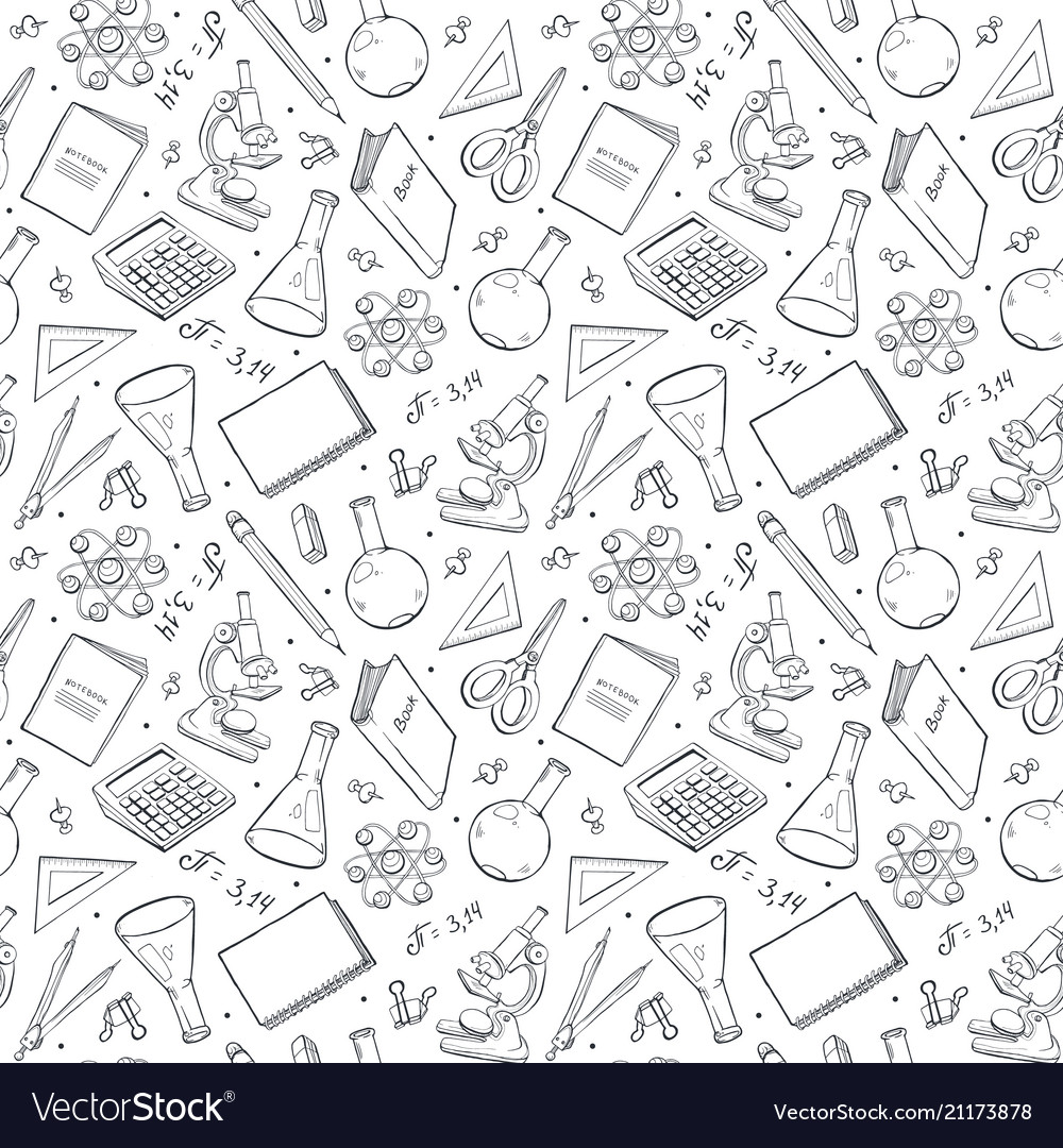 Back to school pattern Royalty Free Vector Image