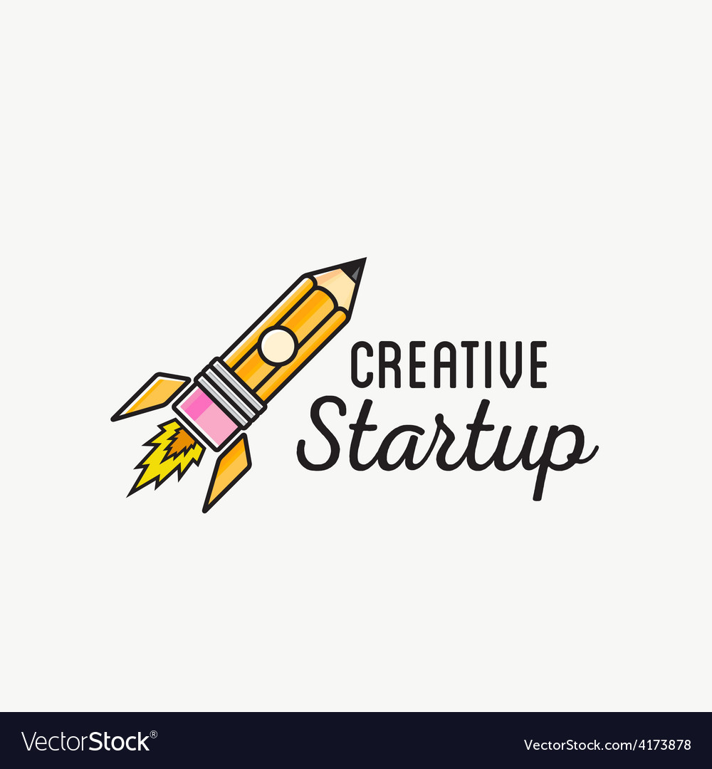 Creative Startup Rocket Abstract Logo Royalty Free Vector